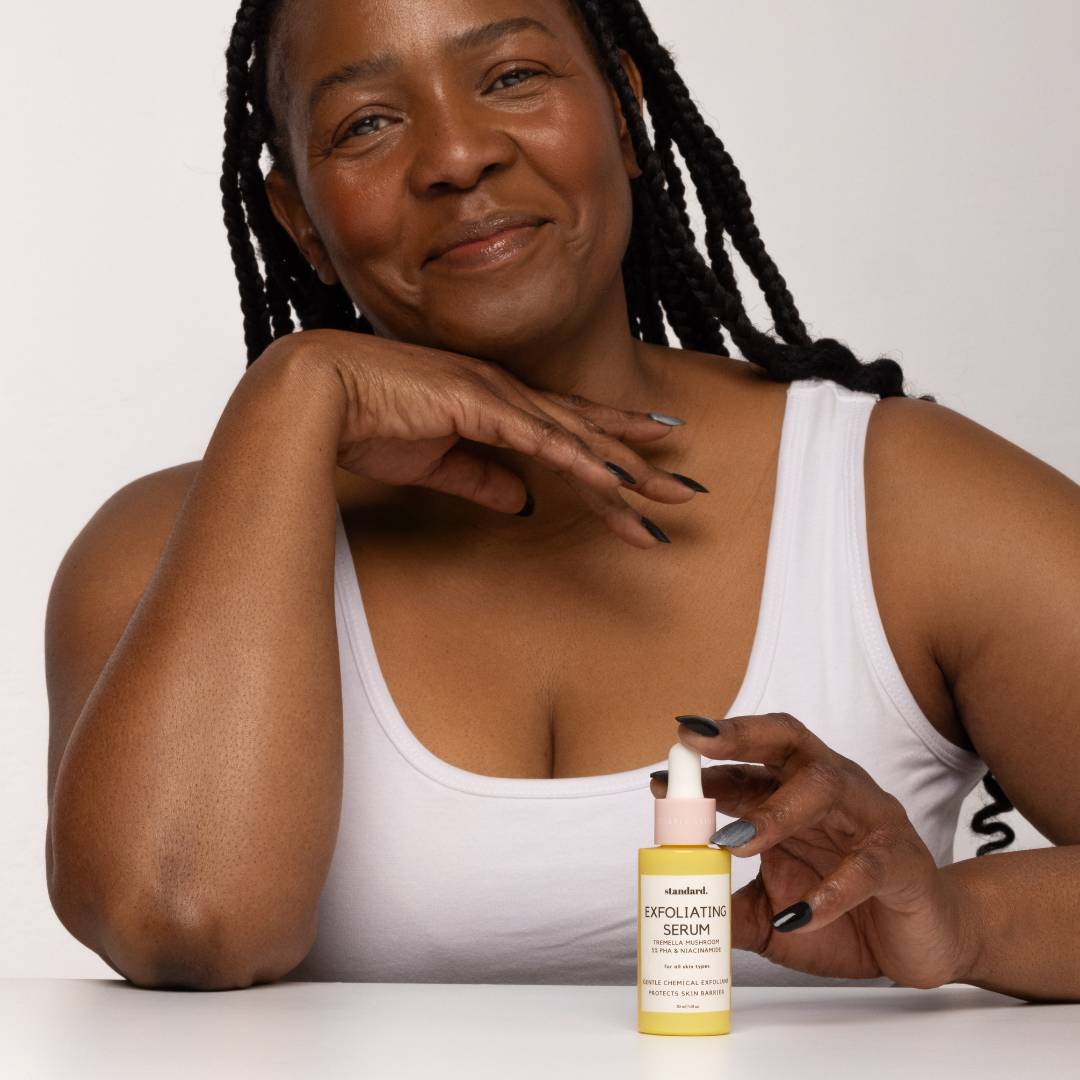 Exfoliating Mushroom Serum with 5% PHA, Tremella Mushroom, Hyaluronic Acid & Niacinamide