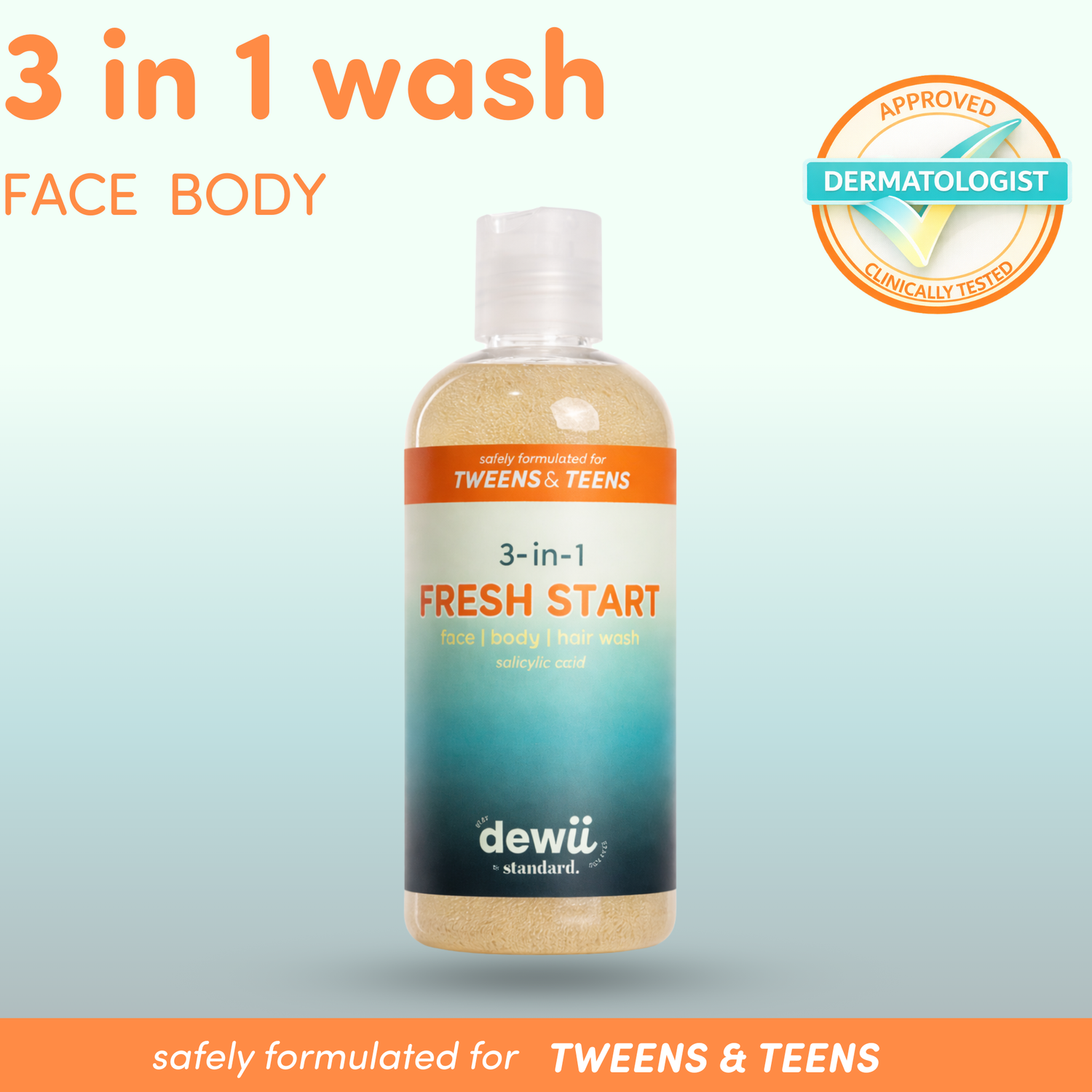 Fresh Start 3-in-1 Wash for Boys with Salicylic Acid | DEWII