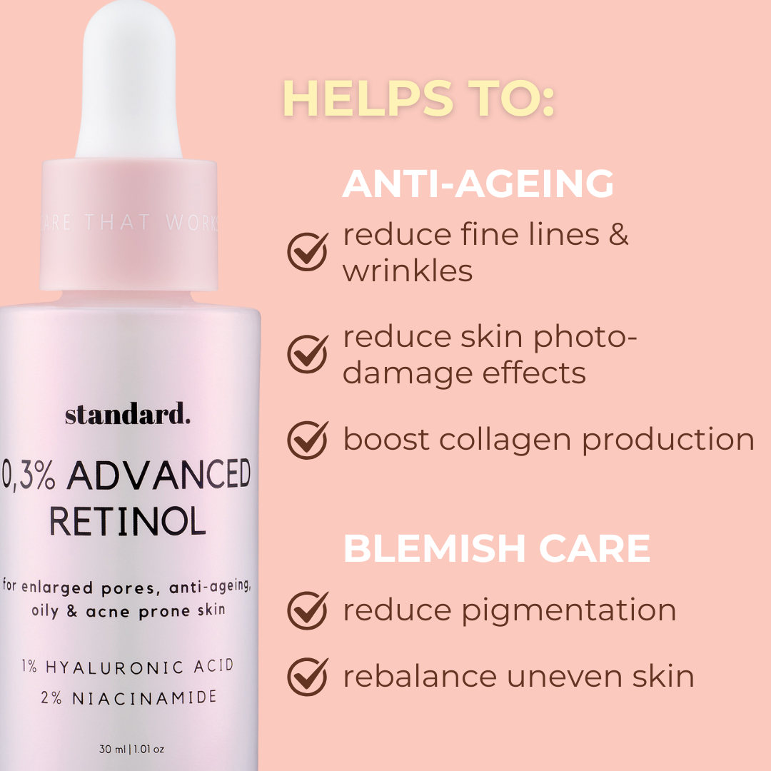 0,3% Advanced Retinol in 1% Hyaluronic Acid & Niacinamide