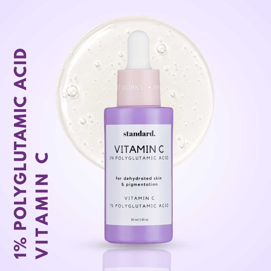 Brightening Vitamin C Serum in Polyglutamic Acid for Dark Marks & Hydration