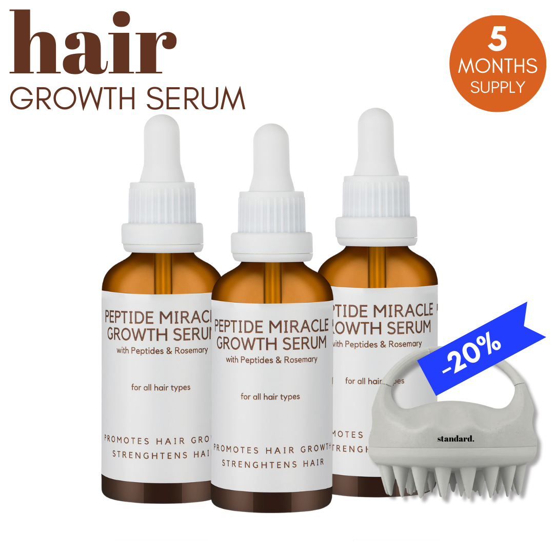5-Months-Supply | Peptide Hair Growth Serum with Rosemary Extract & Plant-Stem-Cells
