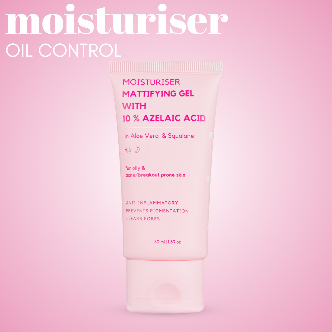 Mattifying Gel Moisturiser with 10% Azelaic Acid for Breakouts & Oily Skin