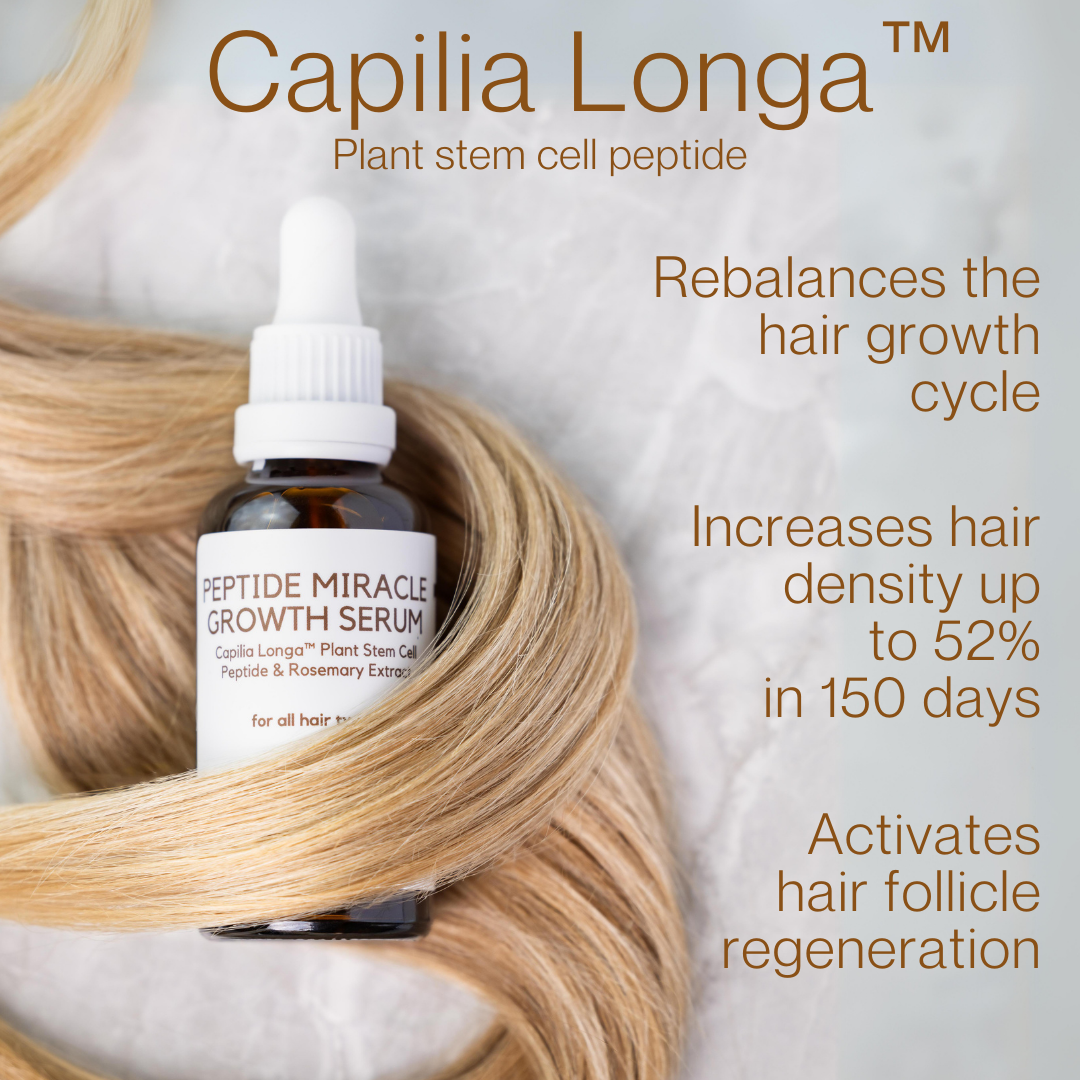 Peptide Miracle Hair Growth Serum with Rosemary Extract & Plant-Stem-Cells