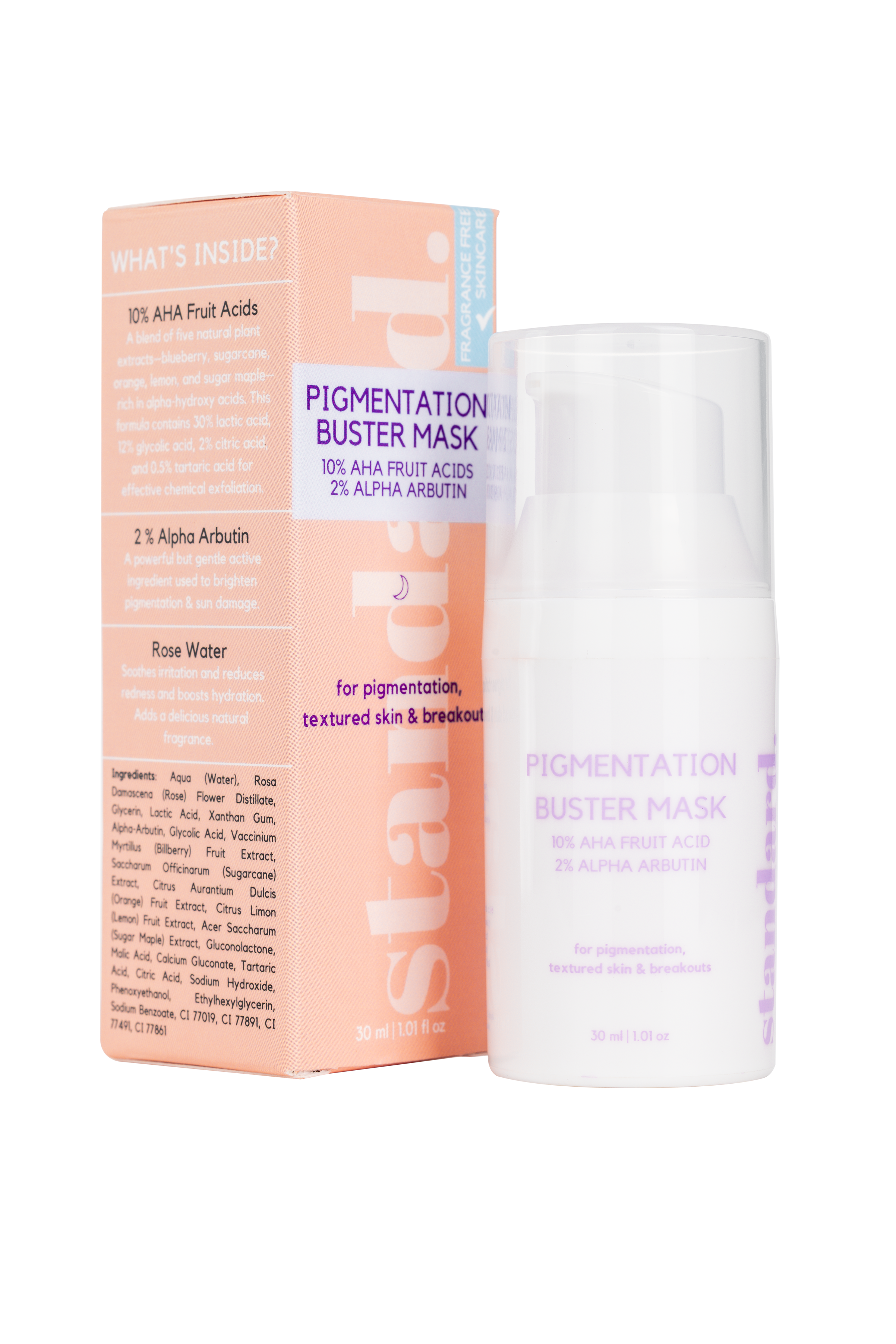 Pigmentation Buster Mask: 10% AHA Fruit Acid & 2% Alpha Arbutin