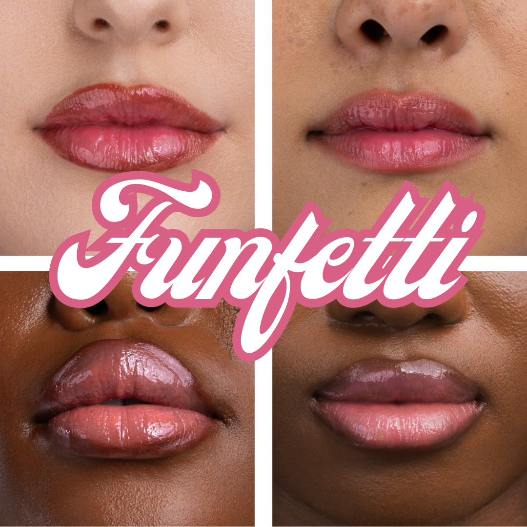 Funfetti Tinted Lip Glaze with Hyaluronic Acid &amp; Tripeptides