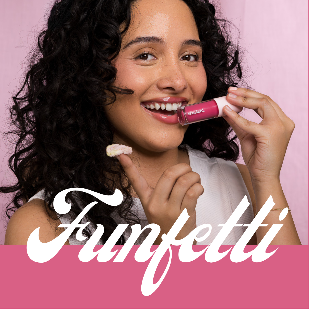 Funfetti Tinted Lip Glaze with Hyaluronic Acid &amp; Tripeptides