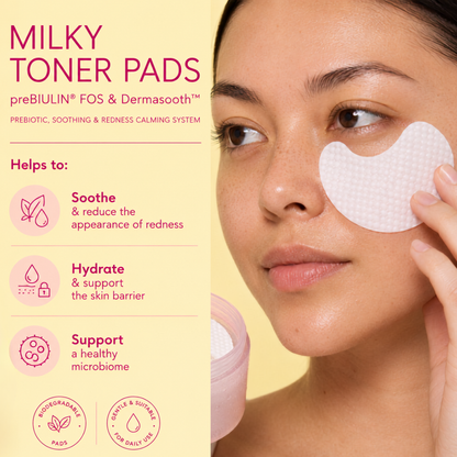 Milky Toner Pads with preBIULIN® FOS &amp; Dermasooth™