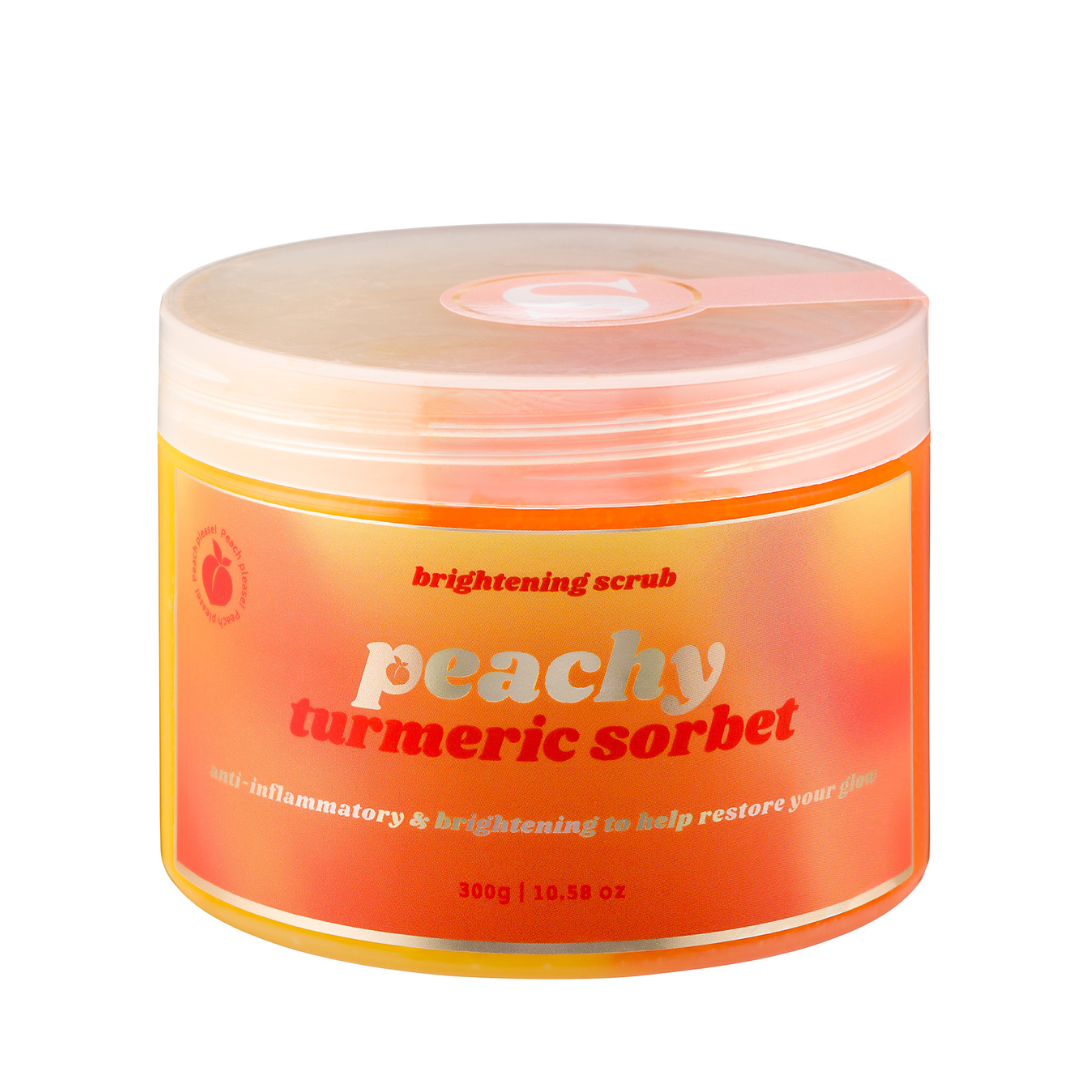 Brightening Turmeric &amp; Peach Body Scrub with Turmeric Root Extract