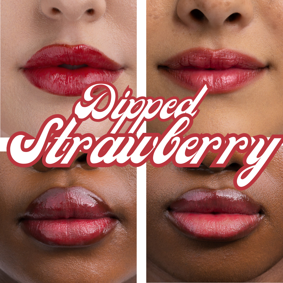 Dipped Strawberry Tinted Lip Glaze with Hyaluronic Acid & Tripeptides