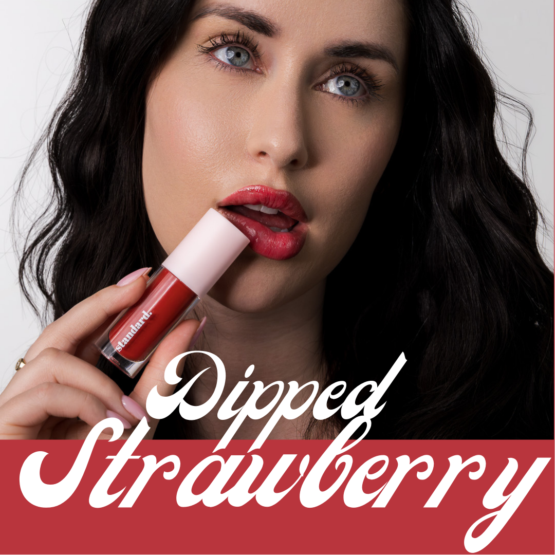 Dipped Strawberry Tinted Lip Glaze with Hyaluronic Acid &amp; Tripeptides