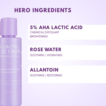 AHA Lactic Acid 5% Toner with Allantoin for Dark Marks