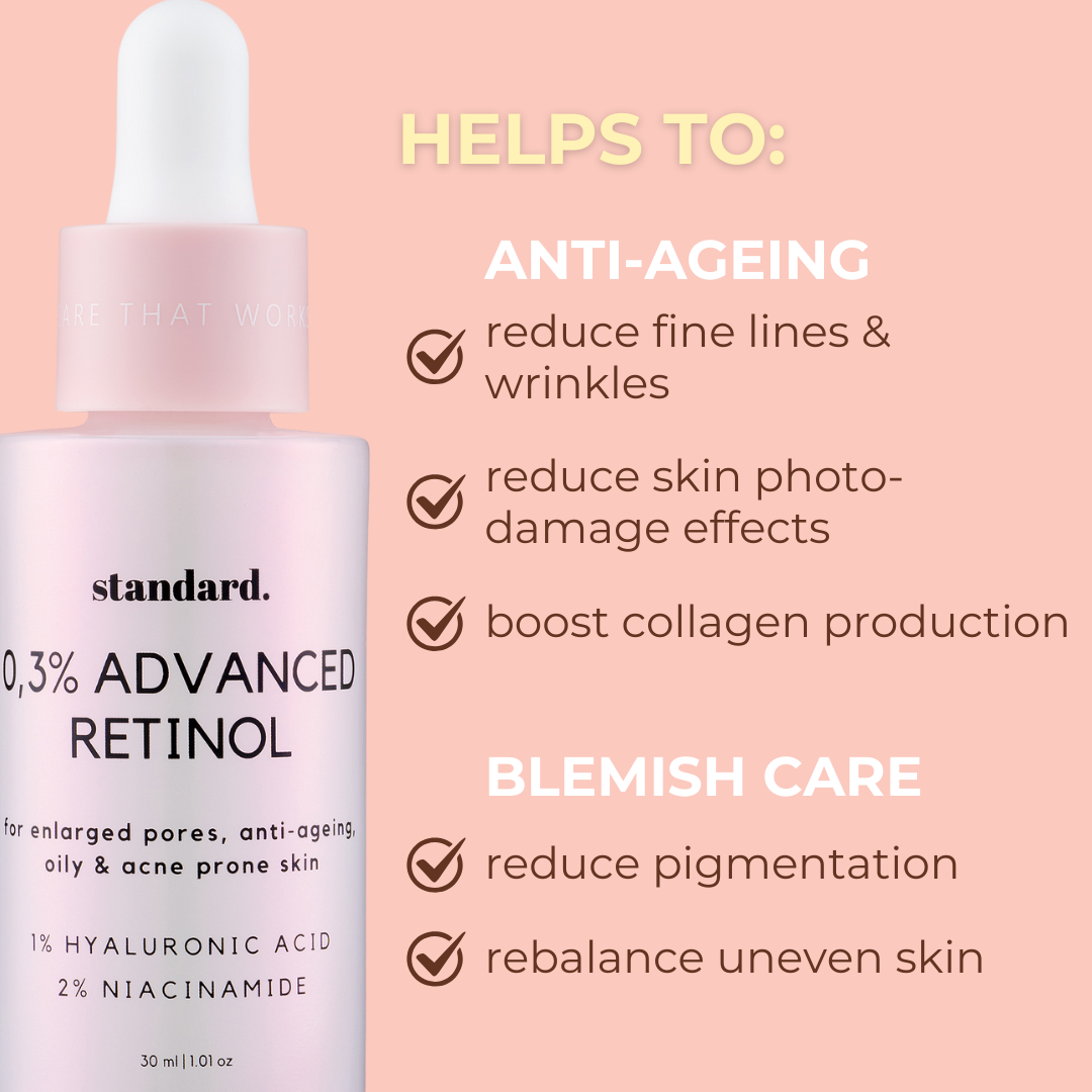 0,3% Advanced Retinol in 1% Hyaluronic Acid &amp; Niacinamide