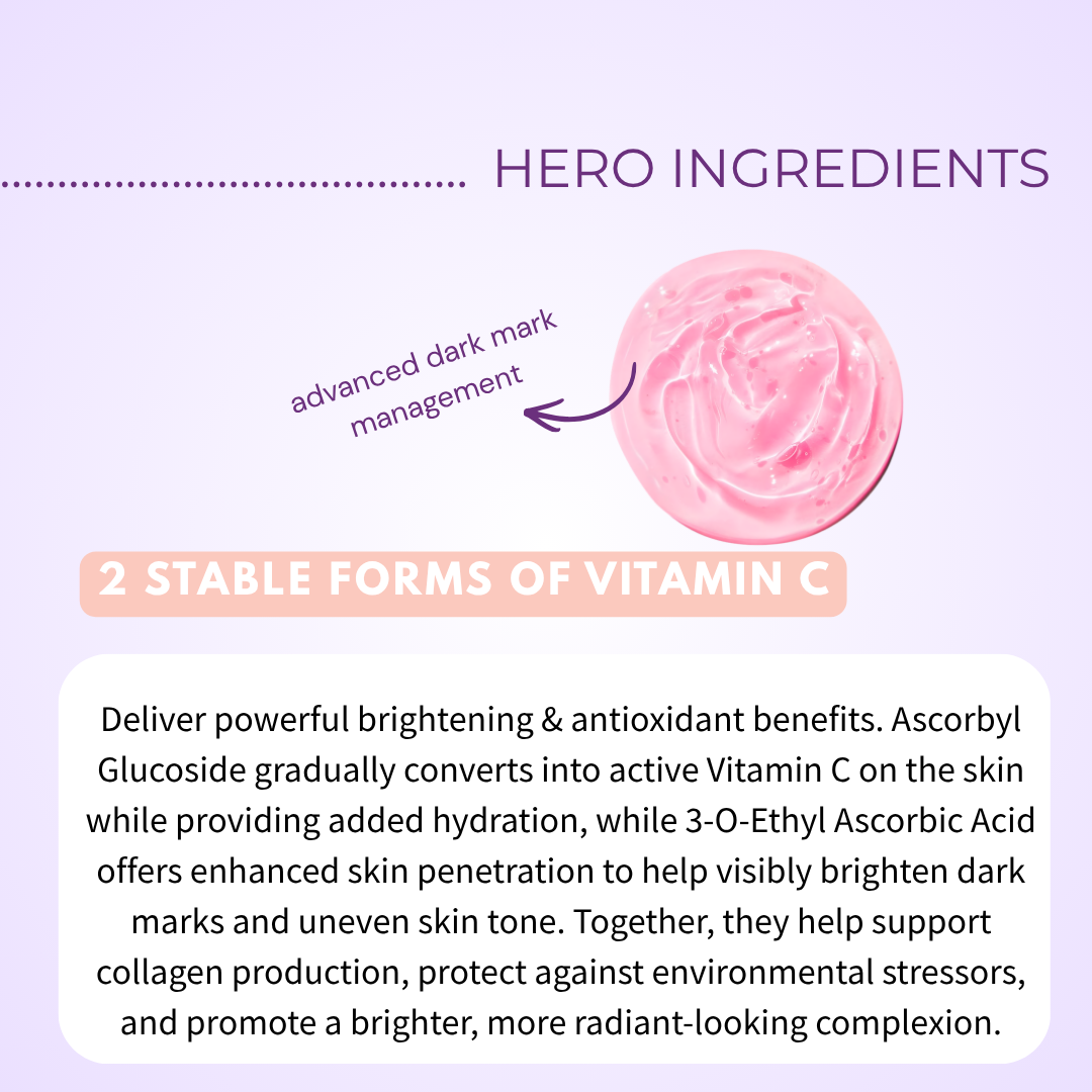 Brightening Vitamin C Serum in Polyglutamic Acid for Dark Marks &amp; Hydration