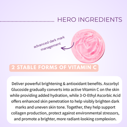 Brightening Vitamin C Serum in Polyglutamic Acid for Dark Marks &amp; Hydration