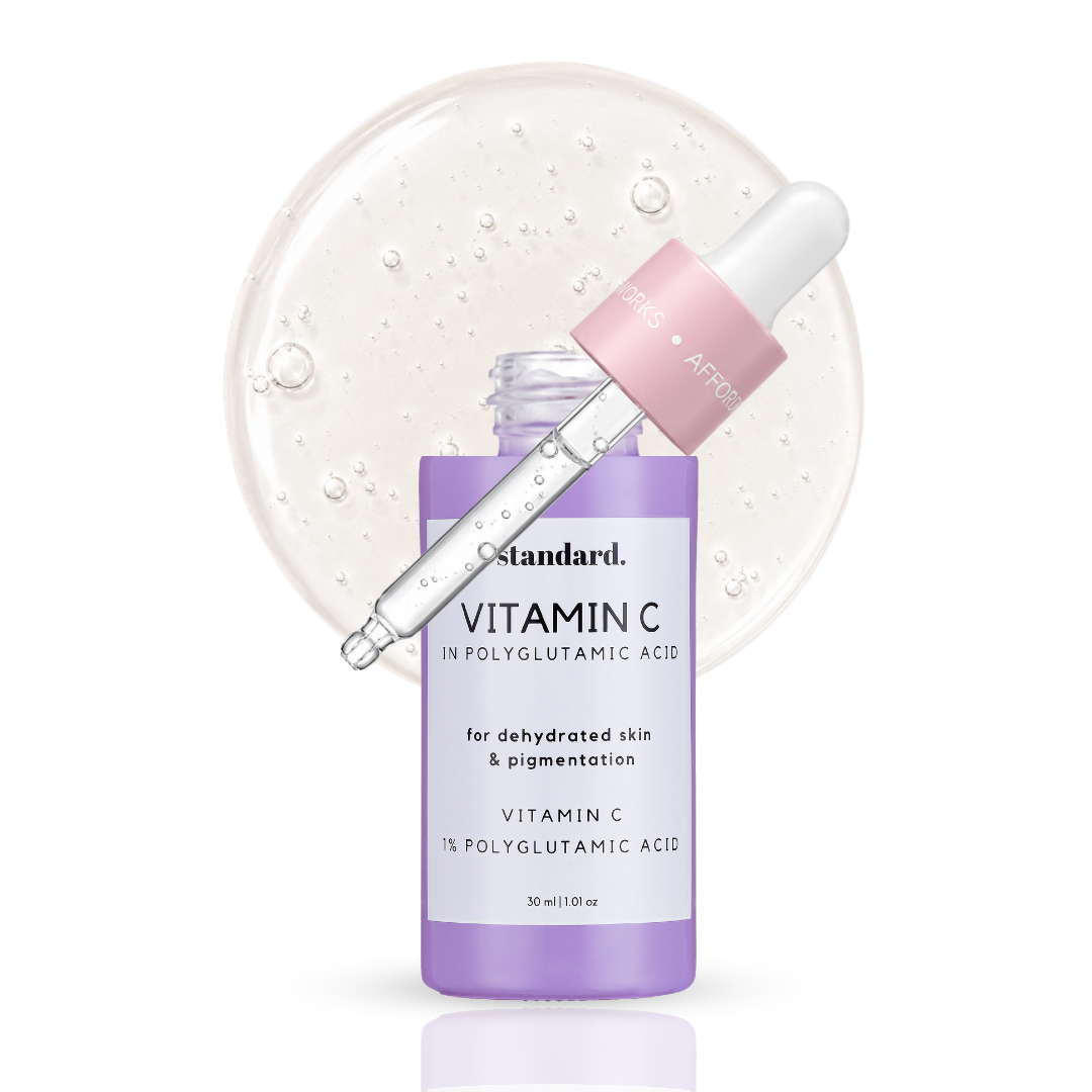 Brightening Vitamin C Serum in Polyglutamic Acid for Dark Marks &amp; Hydration