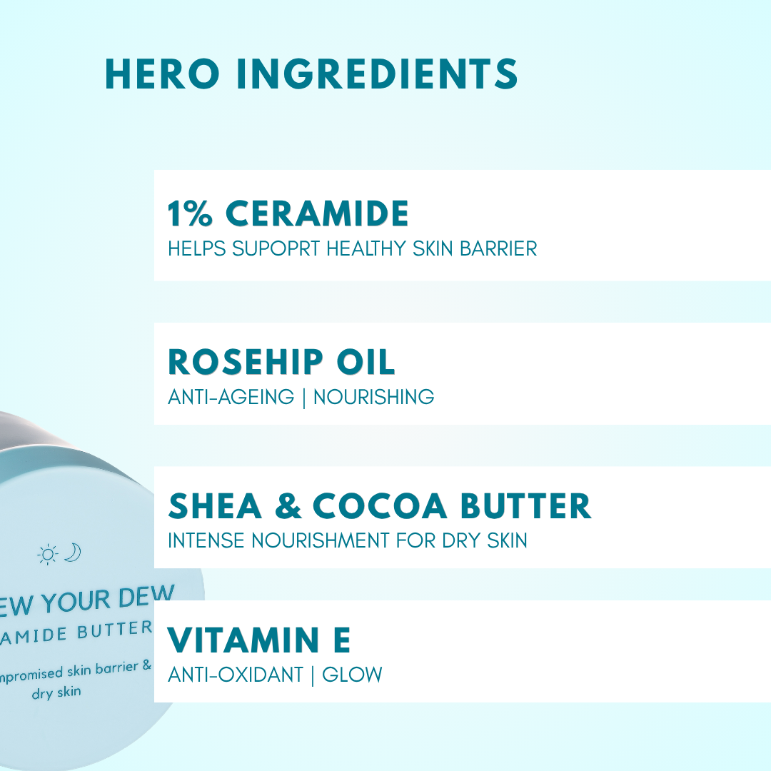 Renew Your Dew Ceramide Butter with 1% Ceramide for Dry Skin