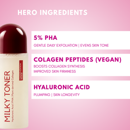 Collagen Milky Toner with 5%PHA &amp; Hyaluronic Acid