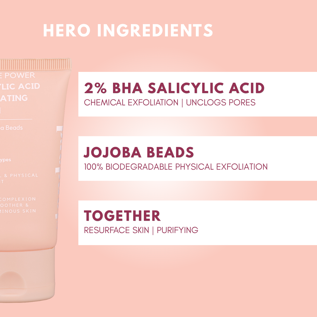 Face Scrub -  Salicylic Acid Exfoliating Polish with Jojoba Beads