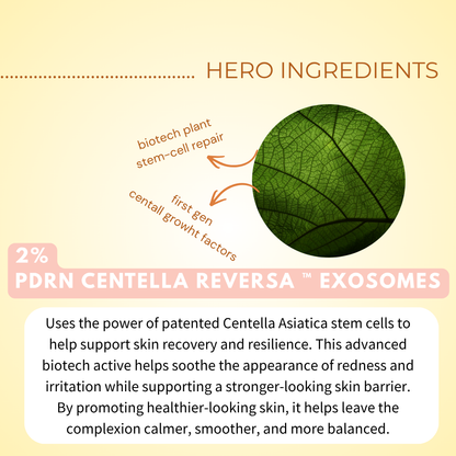 Glow Glaze Serum with 2% Argireline® Amplified, 2% PDRN Centella Reversa™ Plant Stem Cells, 2% Ceramide, 2% Hyaluronic Acid