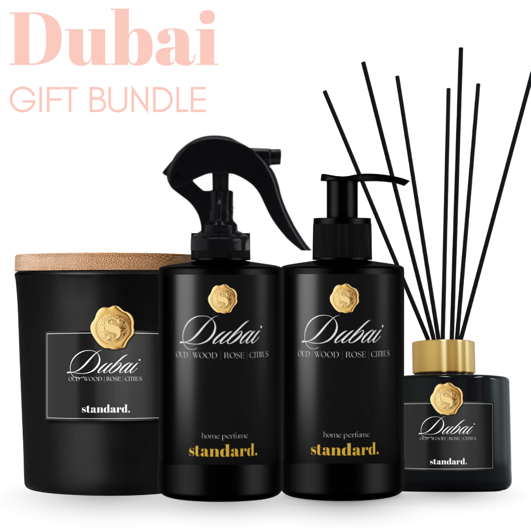 Dubai Home Gift Bundle - Candle, Diffuser, Home Spray &amp; Hand Wash