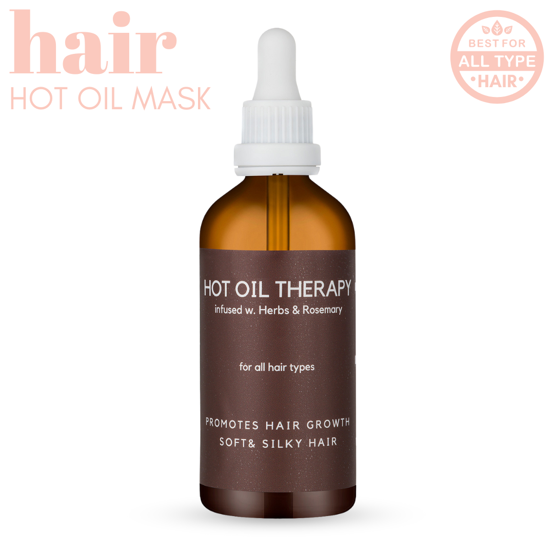 Hot Oil Hair Therapy with Rosemary, Castor &amp; Argan Oil