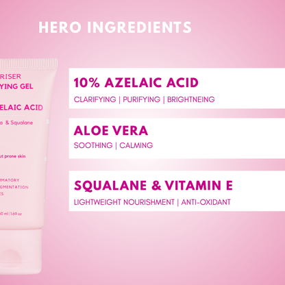 Mattifying Gel Moisturiser with 10% Azelaic Acid for Breakouts &amp; Oily Skin