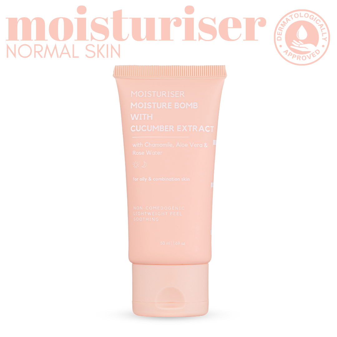 Moisture Bomb Daily Moisturiser with Rose, Aloe &amp; Cucumber