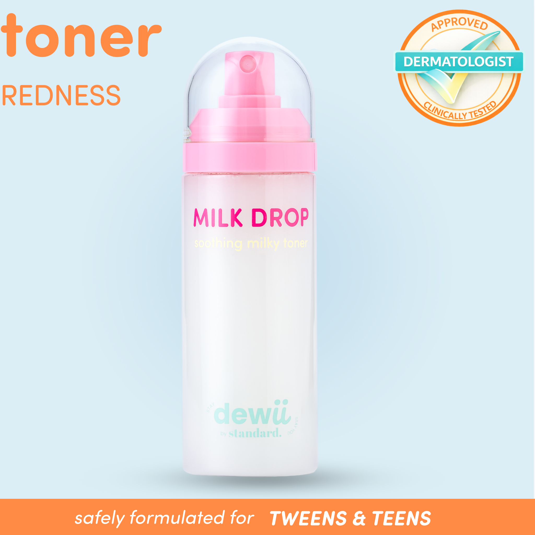 Milk Drop Milky Toner With PDRN Centella Reversa™ Plant Stem Cells &amp; Peptide Exosomes | DEWII