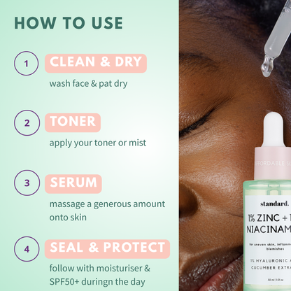 10% Niacinamide Serum with 1% Zinc &amp; Hyaluronic Acid