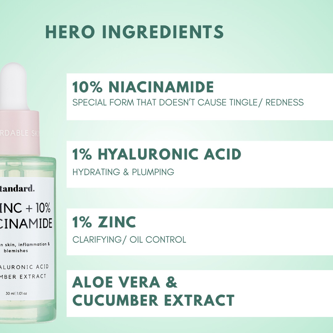 10% Niacinamide Serum with 1% Zinc &amp; Hyaluronic Acid