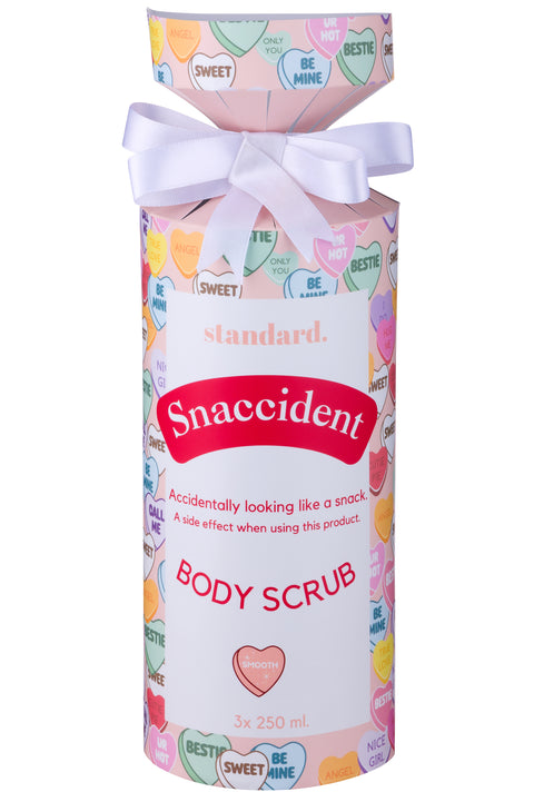 Snaccident: Body Scrub Trio Gift Set (turmeric, blueberry, calming scrubs)