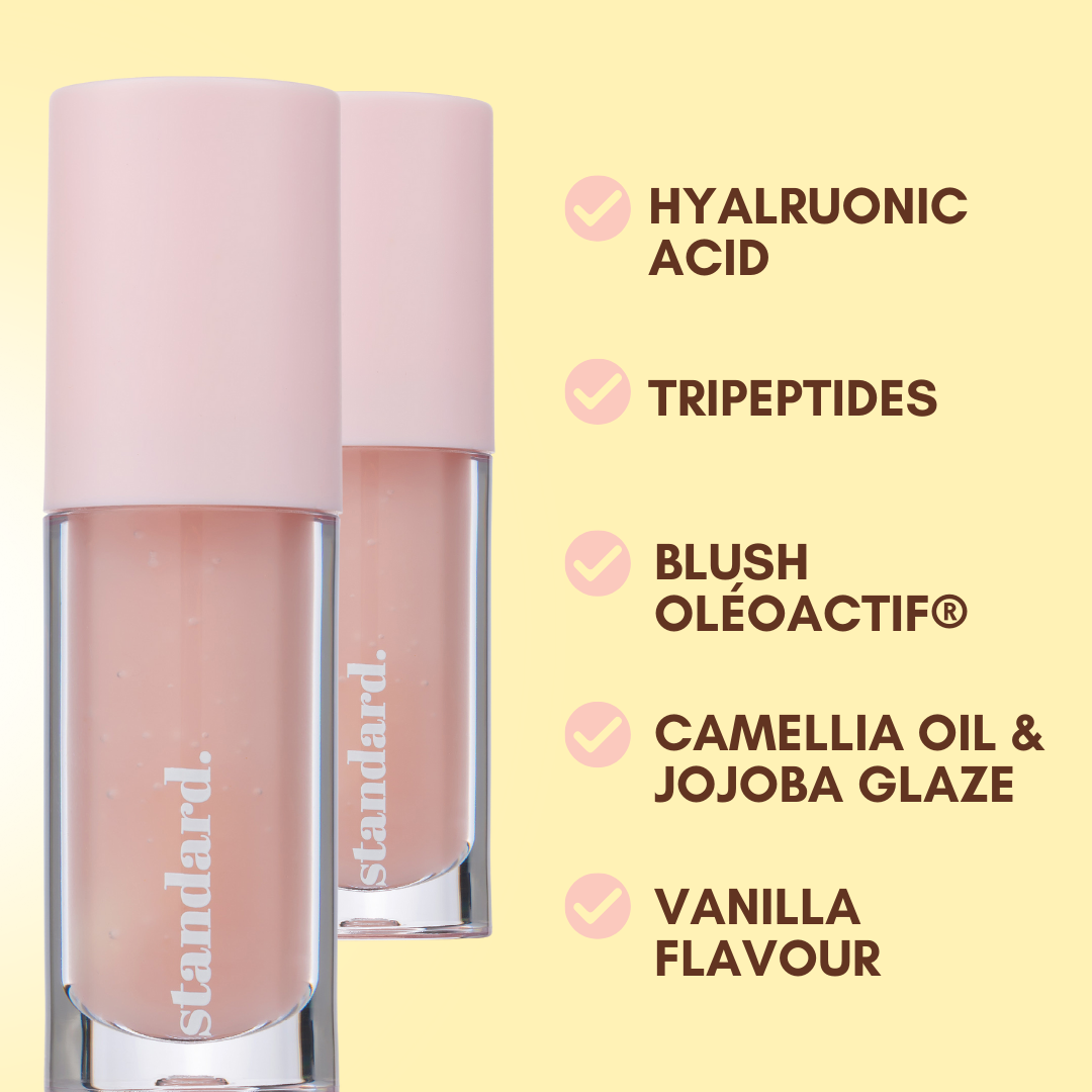 Peptide Lip Glaze with Hyaluronic Acid, Tripeptides &amp; Jojoba