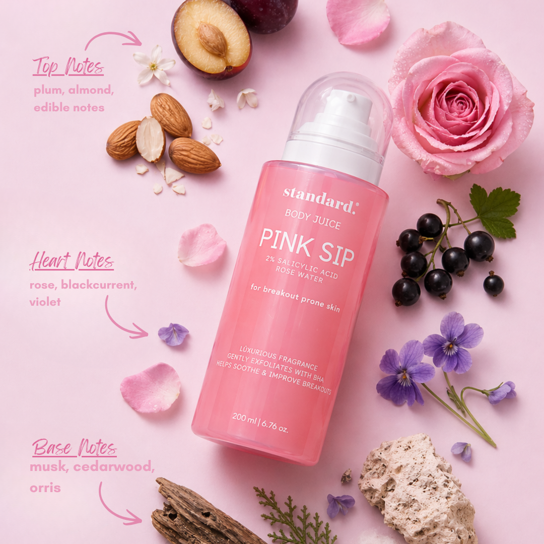 Pink Sip Body Mist with Rose Water &amp; 2% Salicylic Acid