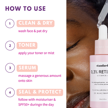 Retinyl Palmitate 0,3%(Vitamin A) Serum with Niacinamide &amp; Hyaluronic Acid