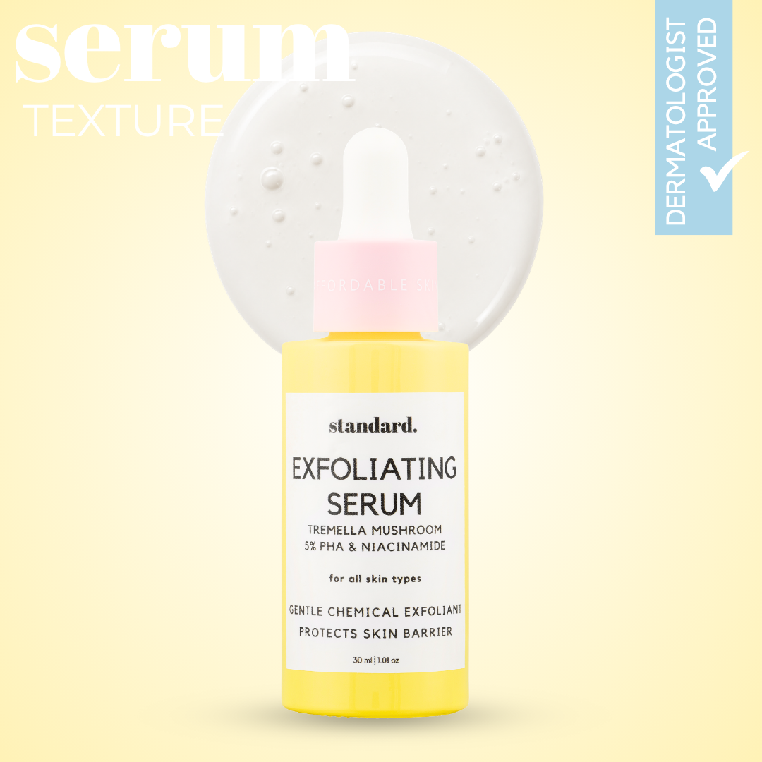 Exfoliating Mushroom Serum with 5% PHA, Tremella Mushroom, Hyaluronic Acid &amp; Niacinamide