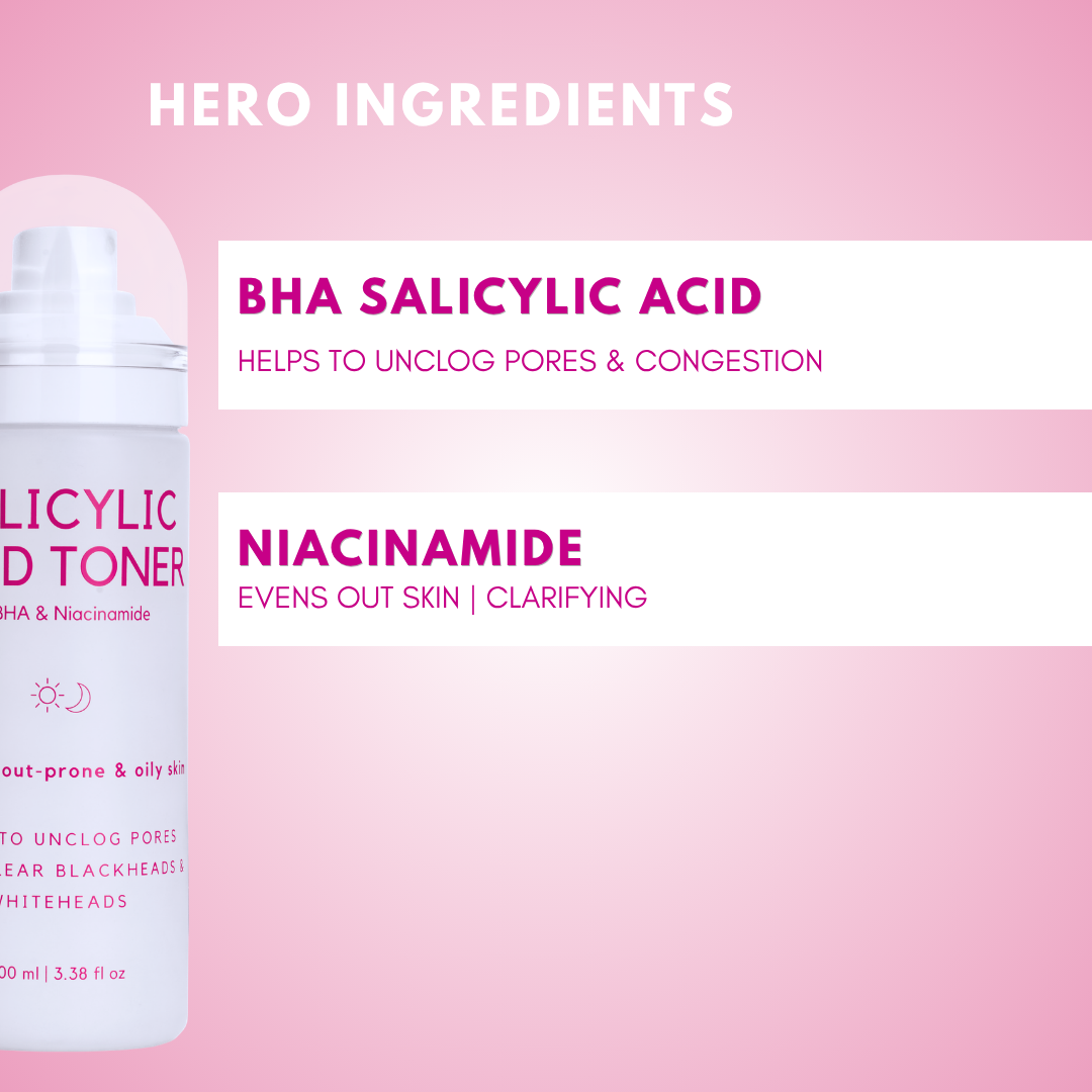Salicylic Acid BHA 2% Toner for Breakouts &amp; Oily Skin