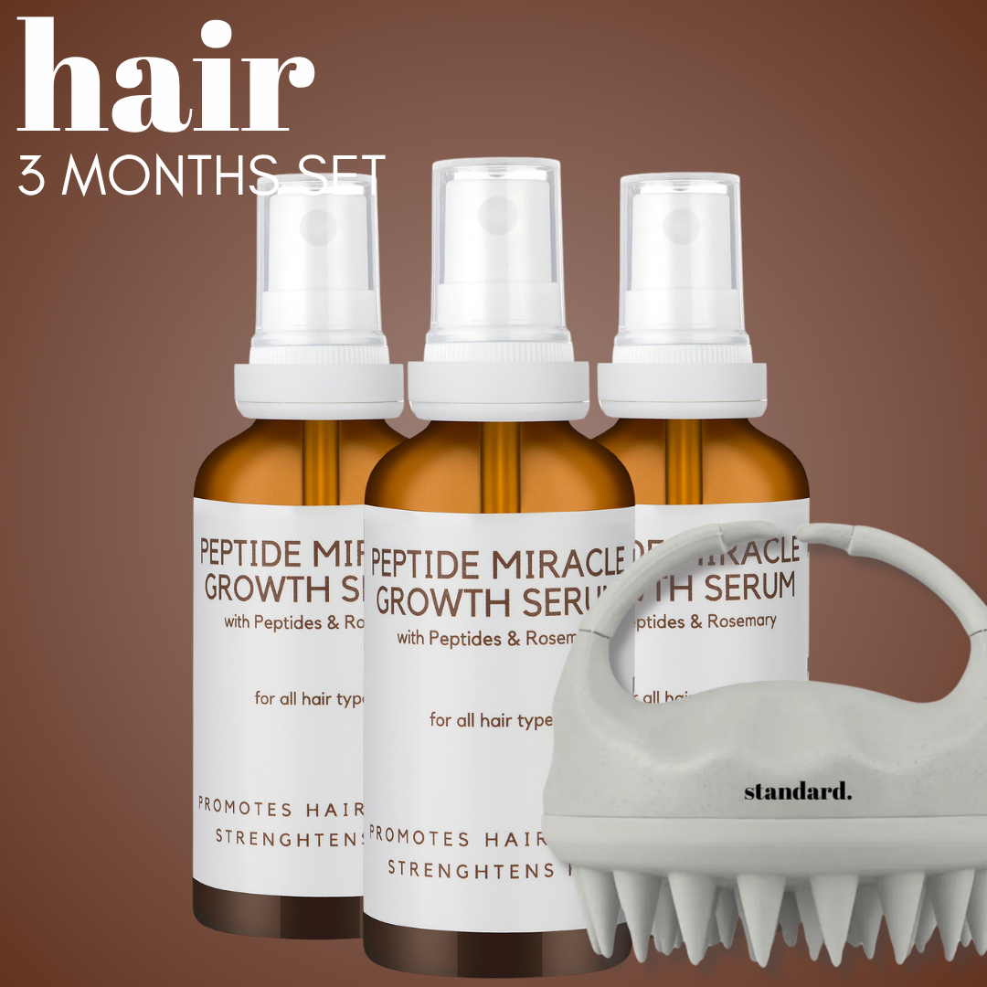 3-Months-Bundle | Peptide Hair Growth Serum with Rosemary Extract &amp; Plant-Stem-Cells