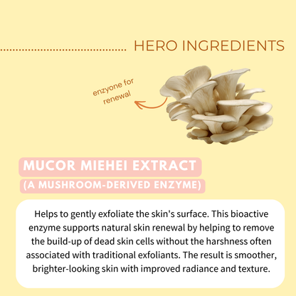 Exfoliating Mushroom Serum with 5% PHA, Tremella Mushroom, Hyaluronic Acid &amp; Niacinamide