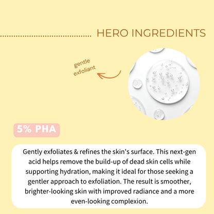 Exfoliating Mushroom Serum with 5% PHA, Tremella Mushroom, Hyaluronic Acid &amp; Niacinamide