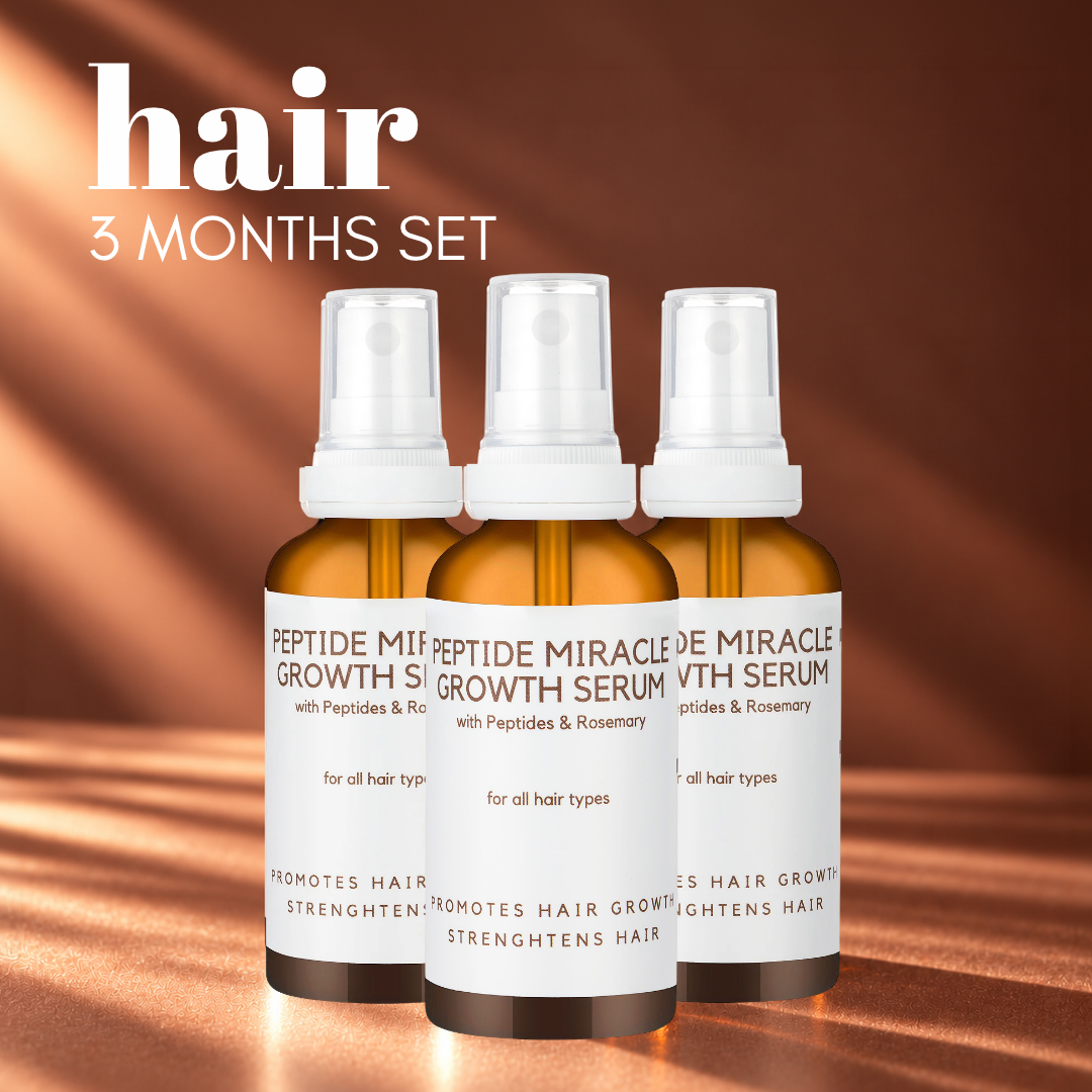 3-Months-Bundle | Peptide Hair Growth Serum Mist with Rosemary Extract &amp; Plant-Stem-Cells