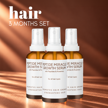 3-Months-Bundle | Peptide Hair Growth Serum Mist with Rosemary Extract &amp; Plant-Stem-Cells